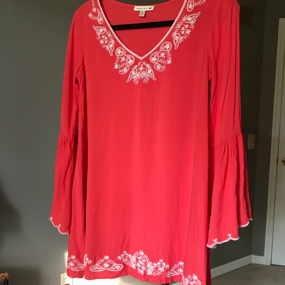 Embroidered Sundress w/ Bell Sleeve